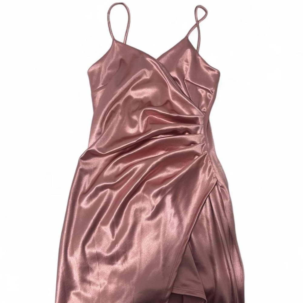 Elegant Satin Slip Dress in Pink